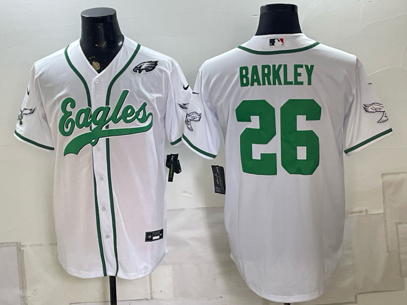 Men 2026 Philadelphia Eagles #26 Barkley white Nike Limited NFL Jersey 082801021